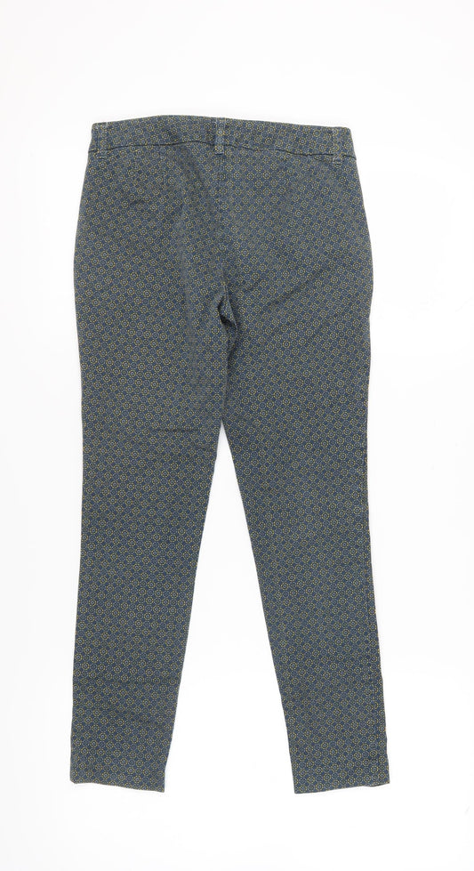 Next Women's Multicoloured Geometric Crop Trousers Size 6