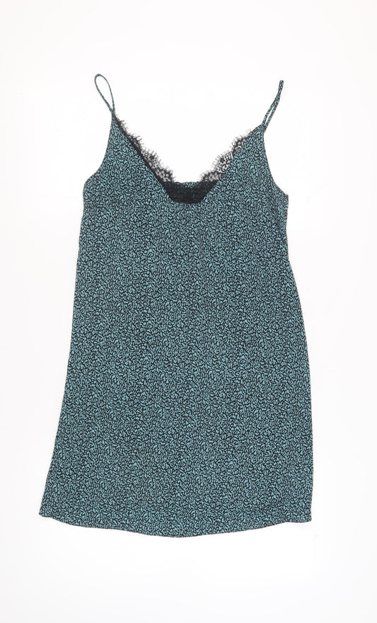 Marks and Spencer Women's Blue Floral Cami Chemise Size 10