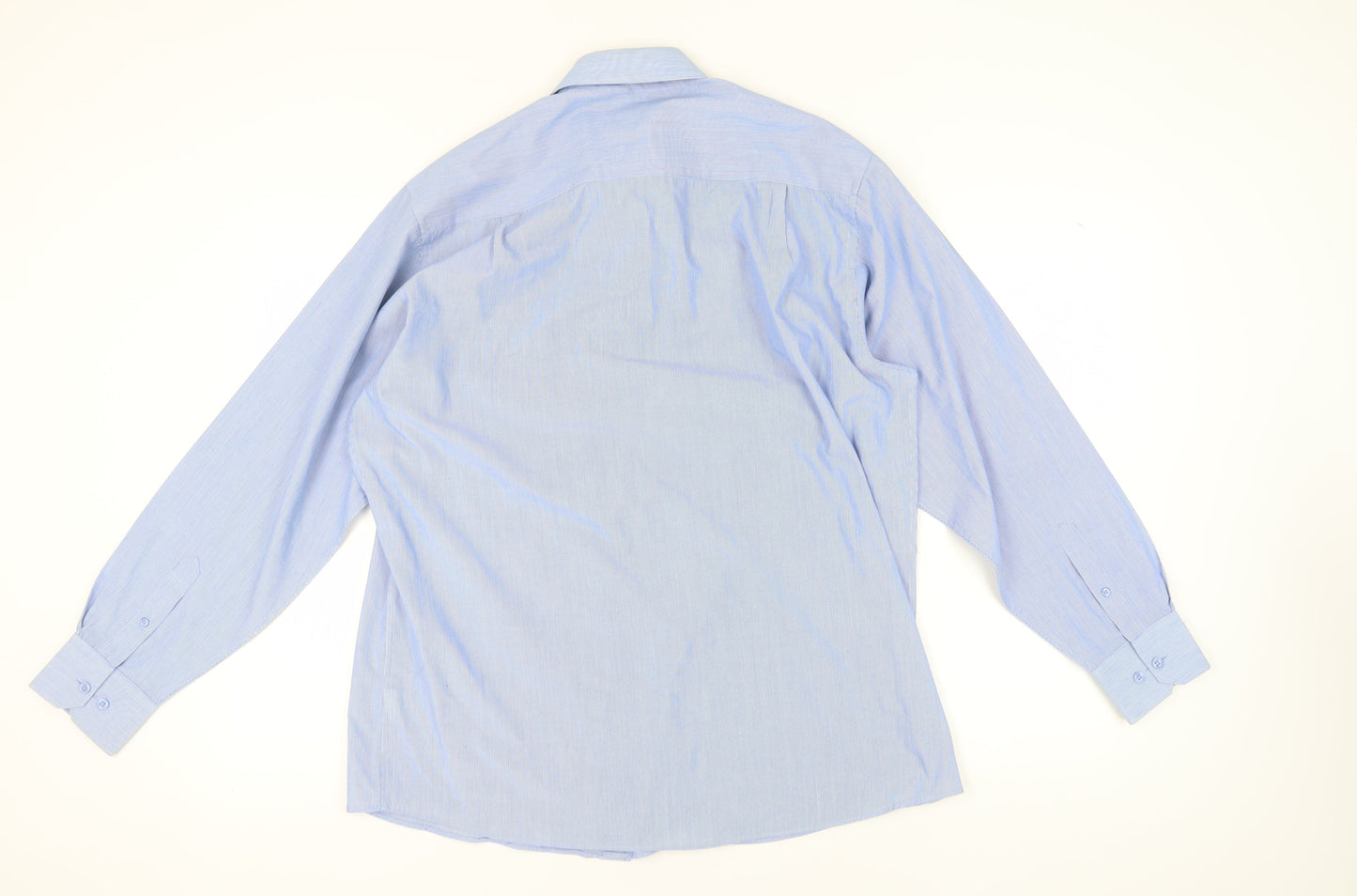 B&W Men's Blue Striped Long Sleeve Shirt - 17