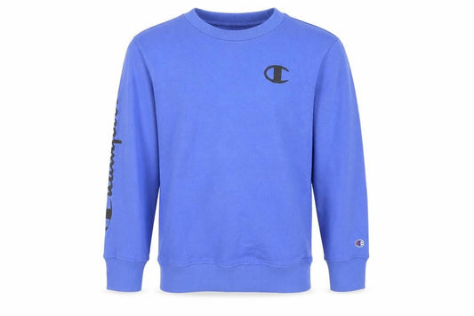 Champion Boys Blue Pullover Sweatshirt S Regular Fit