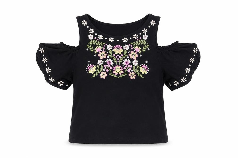 New Look Women's Black Cold Shoulder Top Size 8