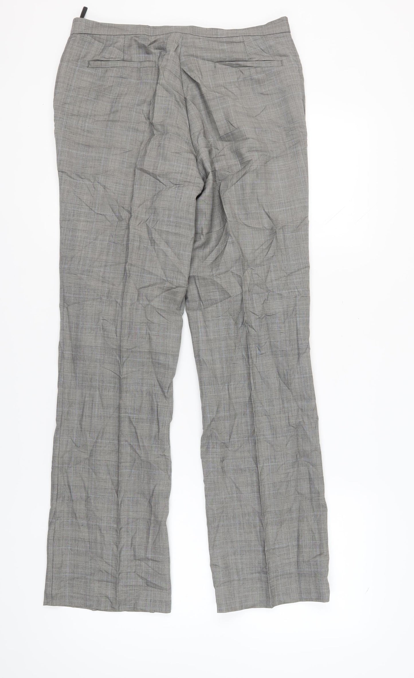 L.K. Bennett Women's Grey Check Dress Pants Size 10