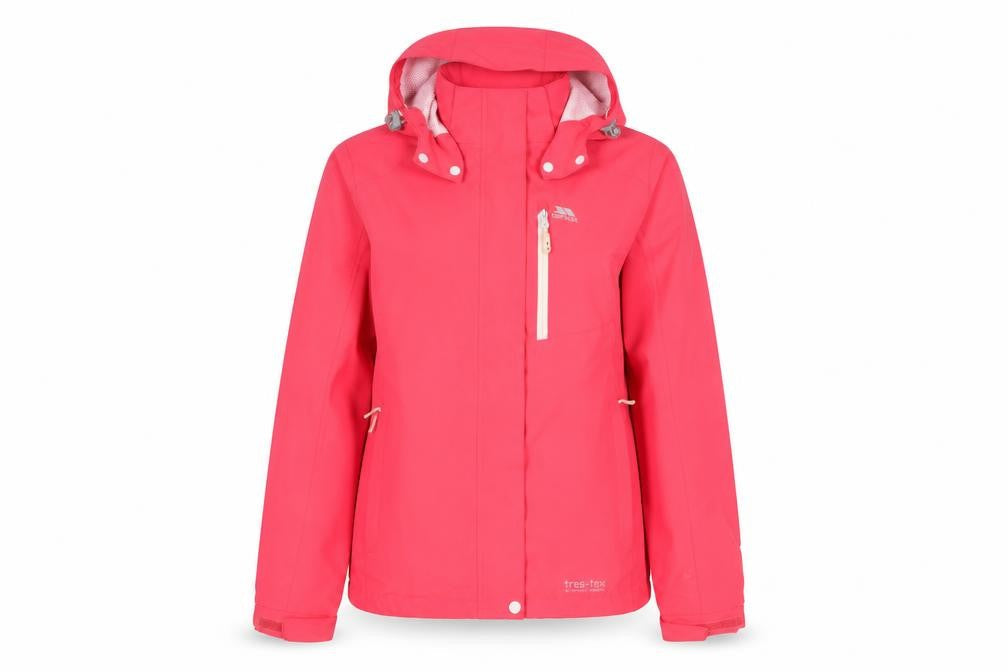 Womens UK Size L Regular Trespass Pink Polyester Jacket