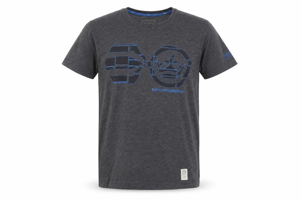 Crosshatch Men's Grey Graphic T-Shirt S