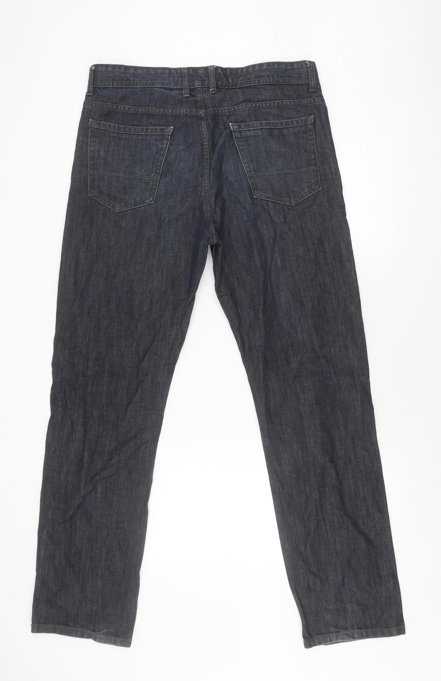 Burton Menswear Grey Straight Leg Jeans - 34W 34L