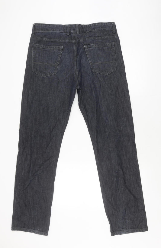 Burton Menswear Grey Straight Leg Jeans - 34W 34L