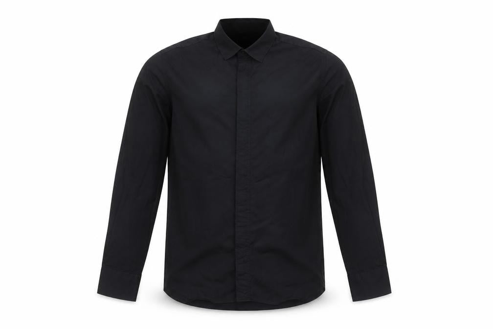 Lineadirection Men's Black Long Sleeve Casual Shirt M