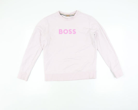 BOSS Women's Pink Pullover Sweatshirt, Size M, Casual Wear