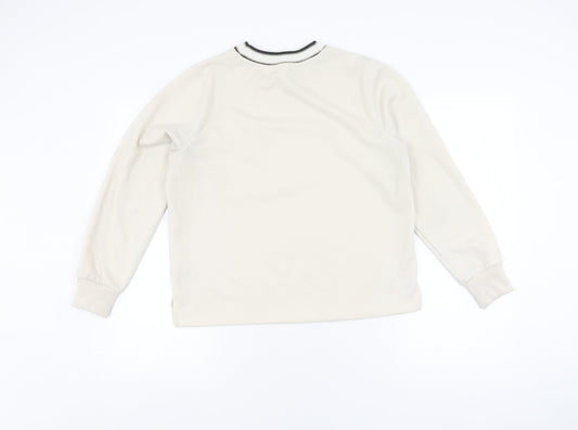 River Island White Pullover Sweatshirt, S, Unisex