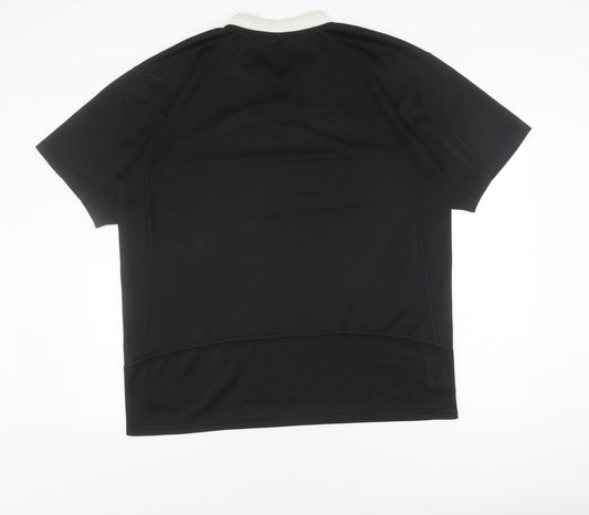 Falcons Men's Black 2XL Jersey V-Neck Short Sleeve Top