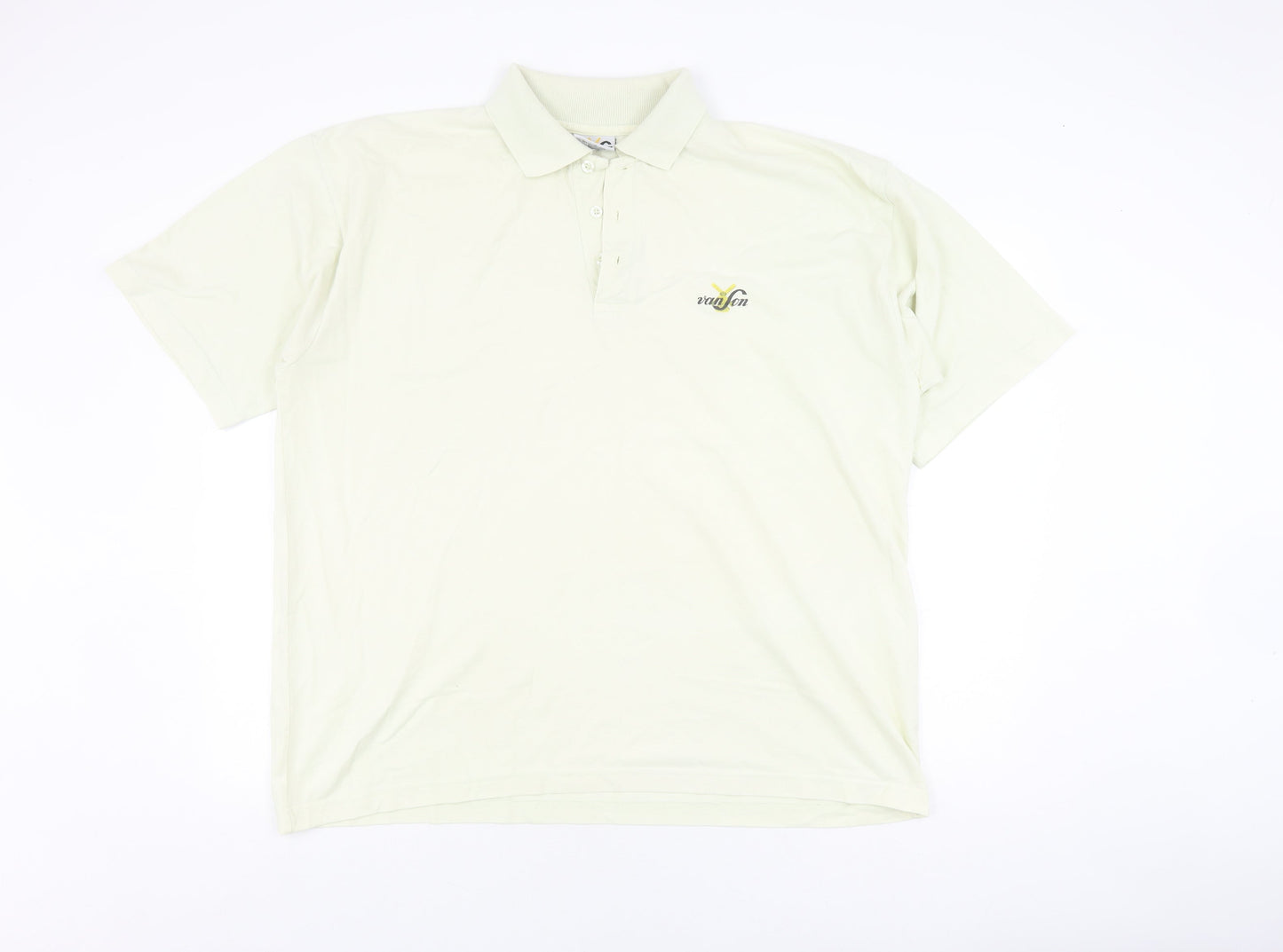 vanSon Men's White Polo Shirt XL Short Sleeve
