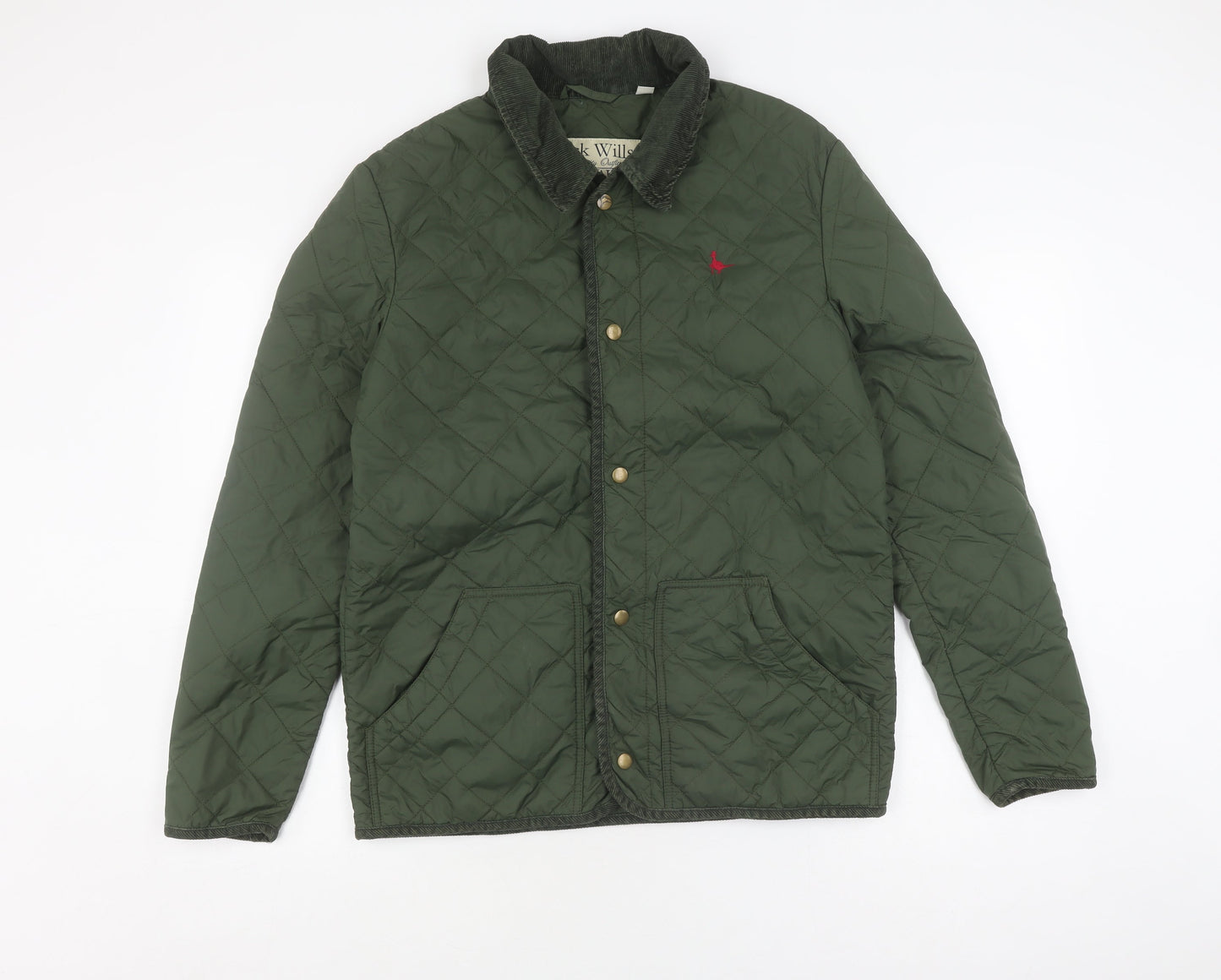 Jack Wills Women's Green Quilted Jacket S