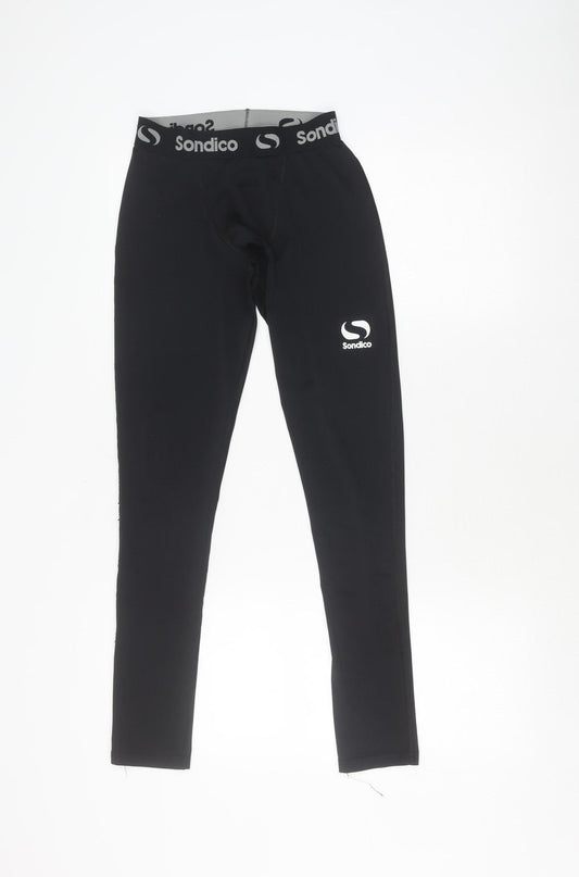Sondico Boys Black Compression Leggings 13 Years