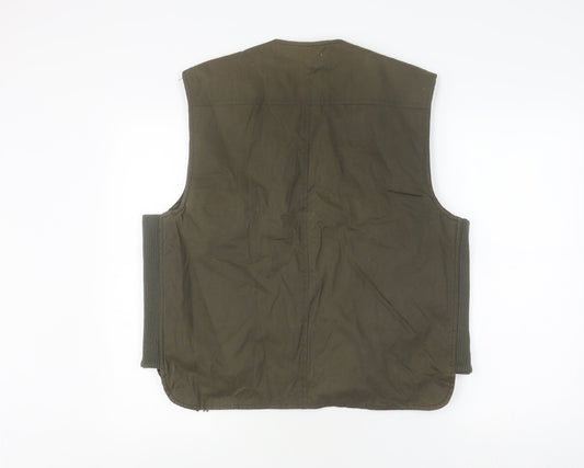 Principles Men's Green Waistcoat, Medium, Zipped Pockets