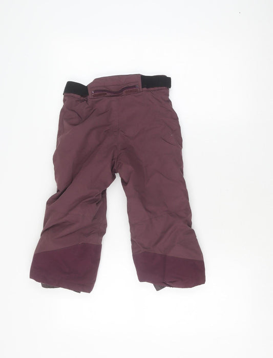 Decathlon Girls Purple Snow Pants 2-3 Years Waterproof Skiing