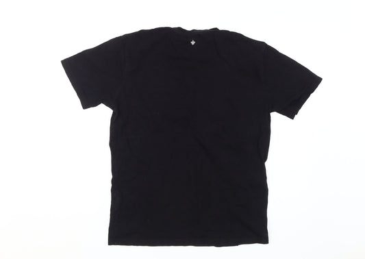 Henleys Men's Black University Graphic T-Shirt Size L