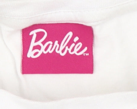 Barbie Girls White Graphic T-Shirt 3-4 Years