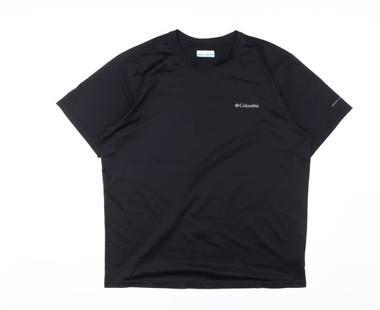 Columbia Men's Black T-Shirt L Moisture Wicking Sports