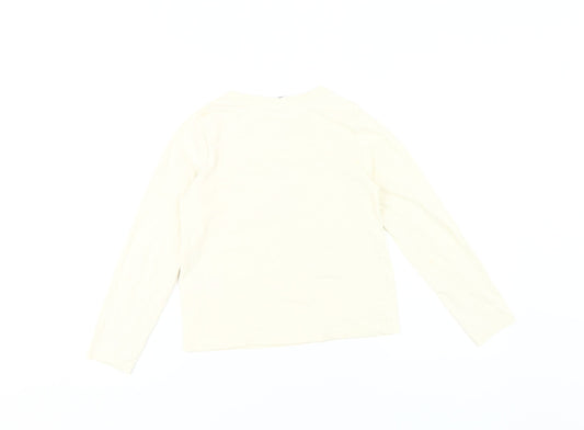 Disney Girls White Mickey Mouse Long Sleeve T-Shirt 9-10 Years
