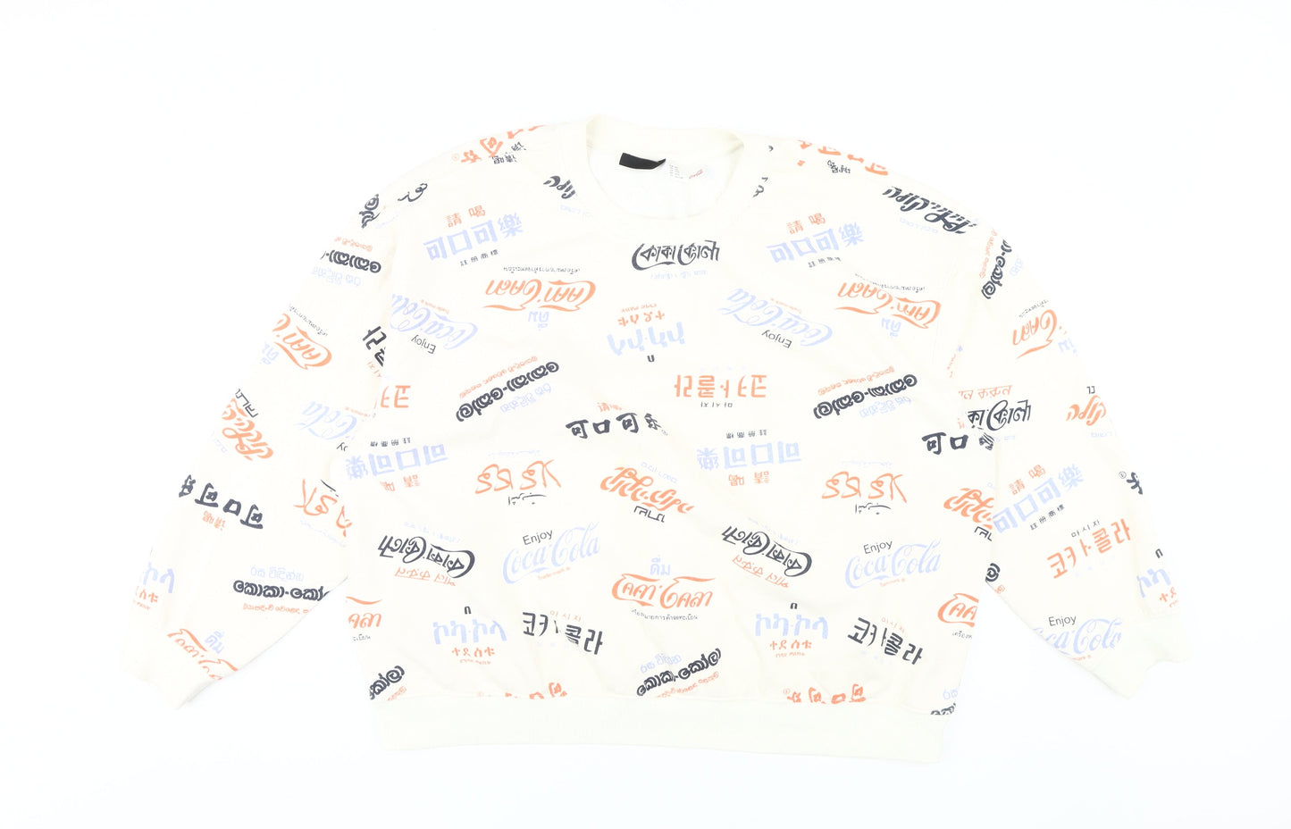 Coca-Cola Unisex White Sweatshirt 2XL Casual Pullover