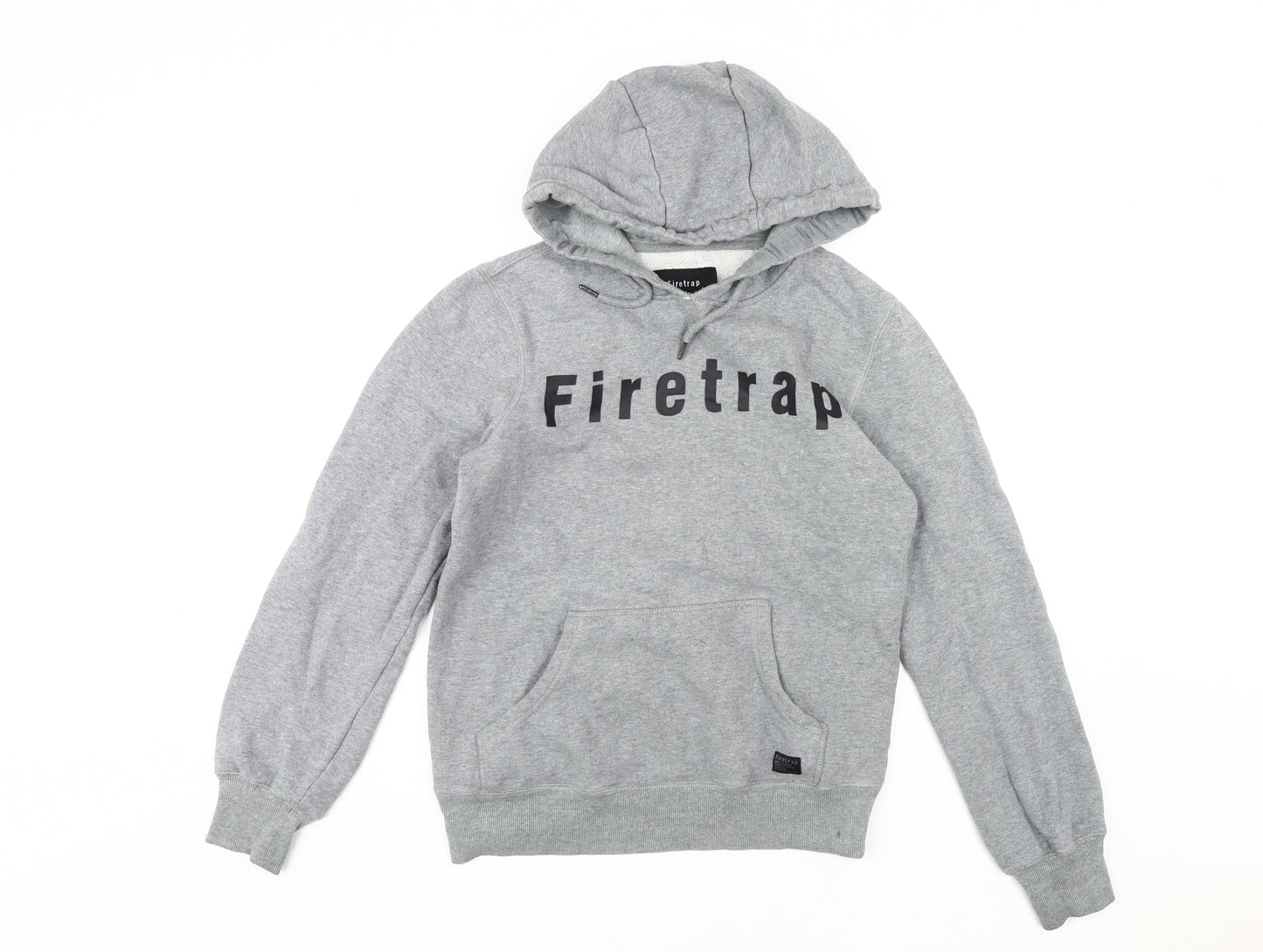 Firetrap Men's Grey Pullover Hoodie, Size S