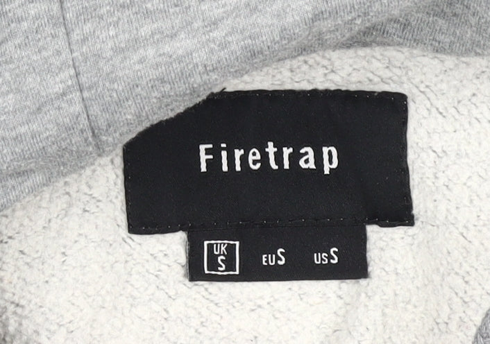 Firetrap Men's Grey Pullover Hoodie, Size S