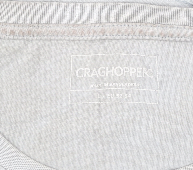Craghoppers Men's Grey Graphic T-Shirt Size L