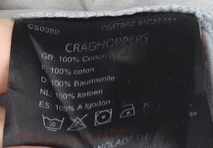 Craghoppers Men's Grey Graphic T-Shirt Size L
