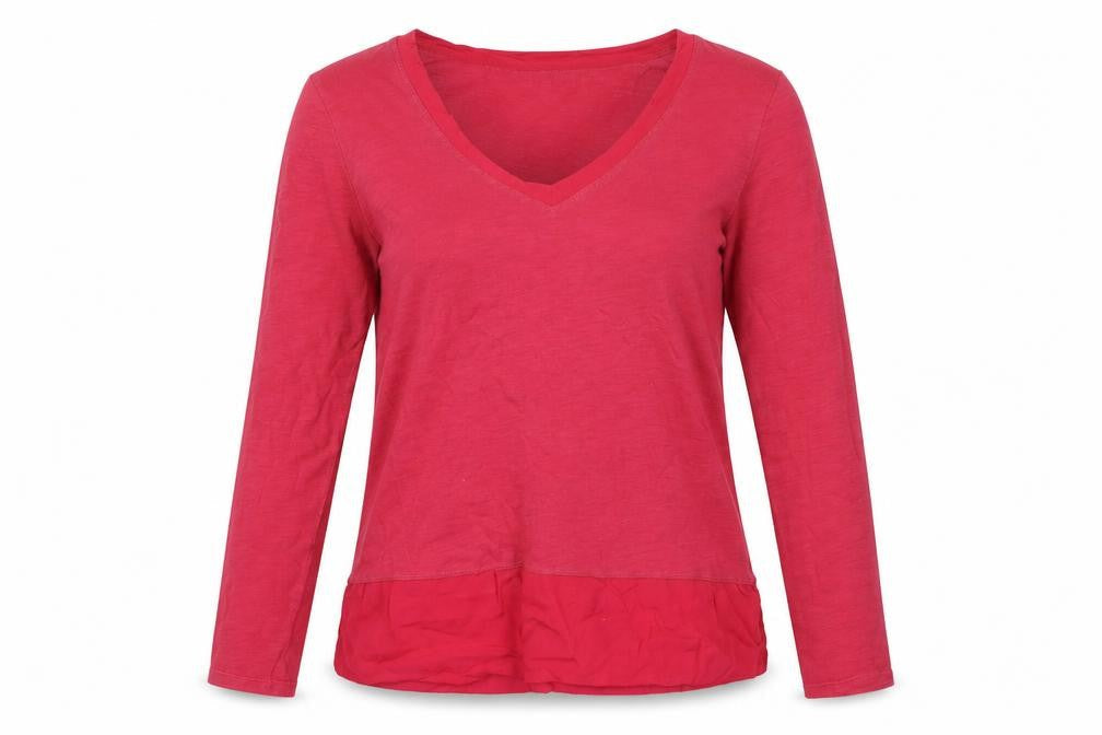 Womens UK Size S Gap Red 100% Cotton Blend T-Shirt