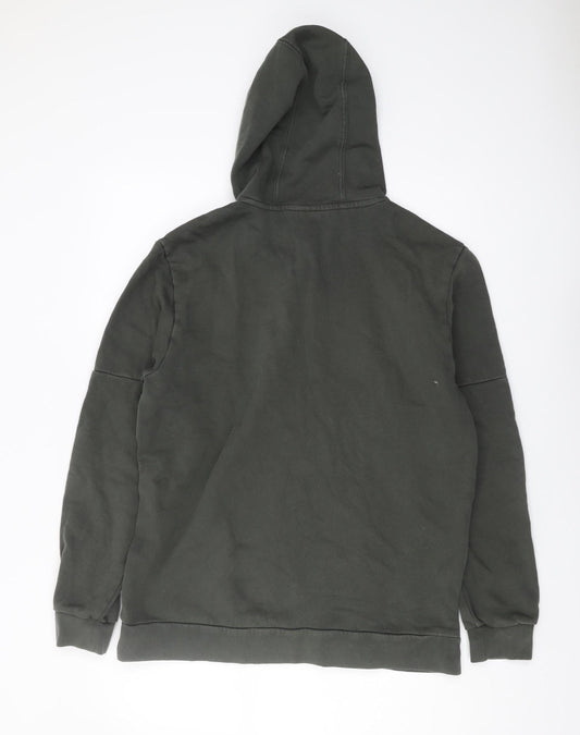 Adidas Men's Green Pullover Hoodie, Size M, Logo Design