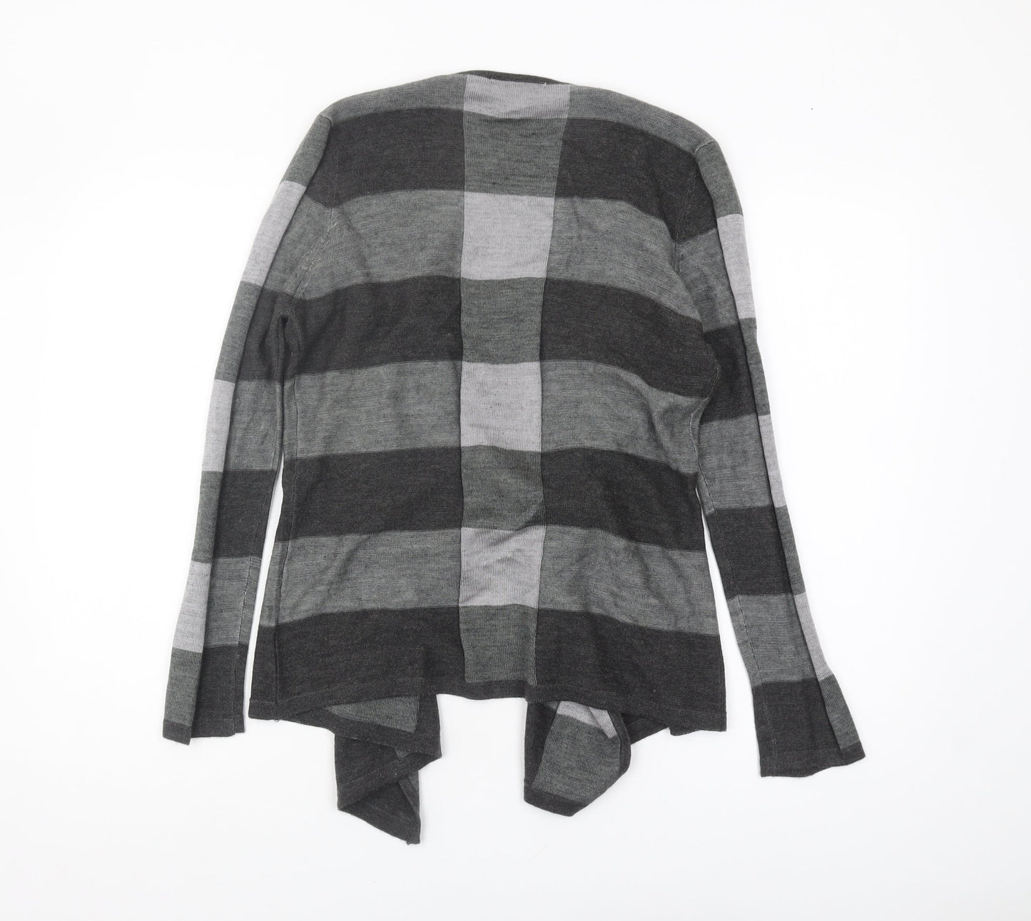 VIZ-A-VIZ Women's Grey Check Cardigan Size 14