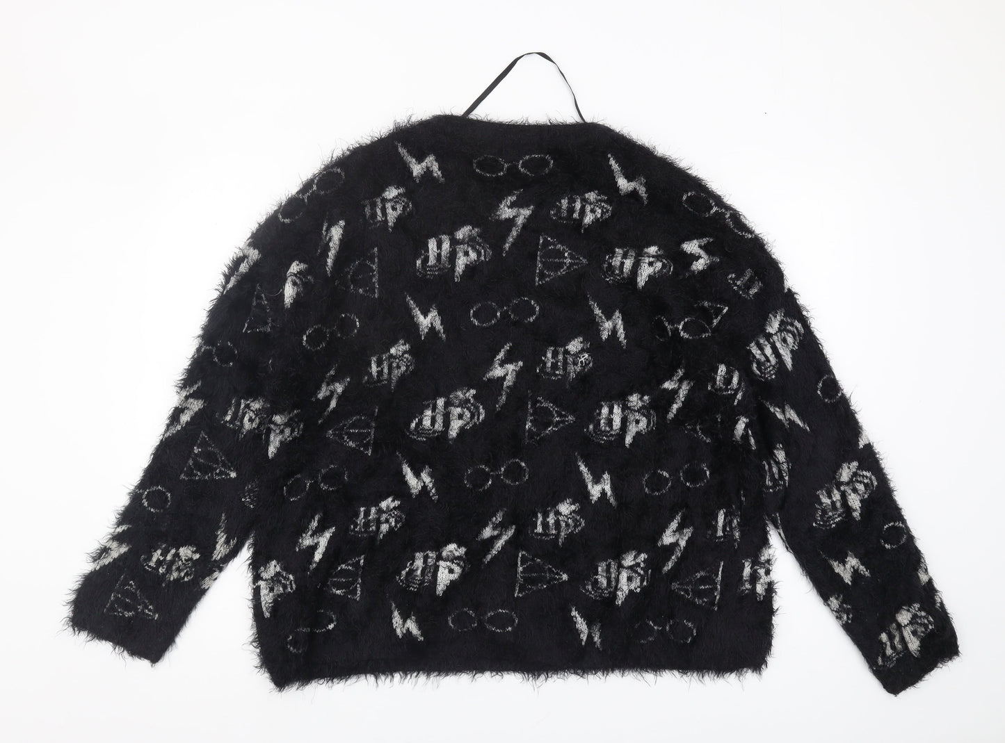 Harry Potter Women's Black Knit Jumper Size 14