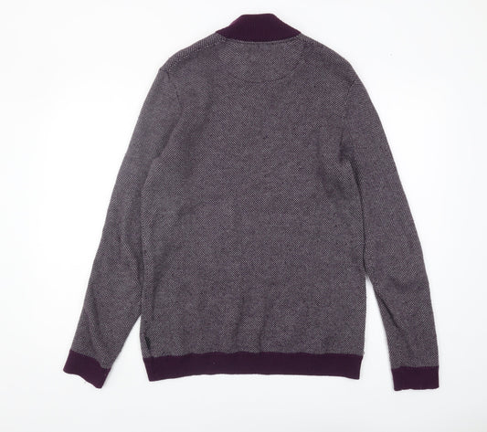 Ted Baker Men's Purple Henley Jumper, Size M