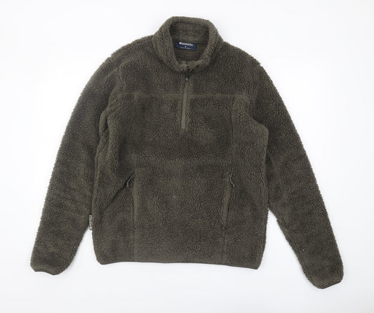 Mountain Warehouse Men's Brown Fleece Pullover Sweatshirt S