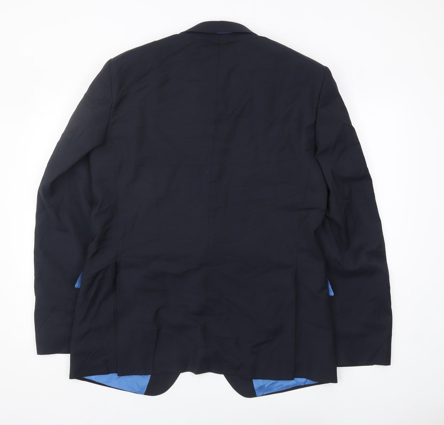 Tommy Hilfiger Men's Blue Wool Blazer Jacket Size 42