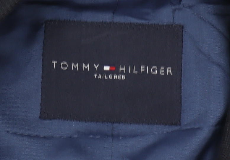 Tommy Hilfiger Men's Blue Wool Blazer Jacket Size 42