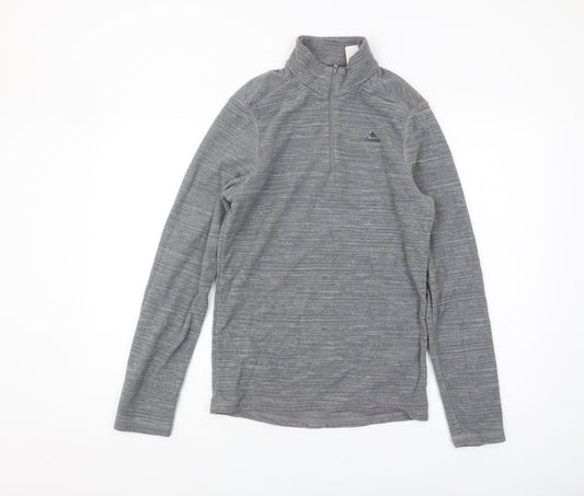 Decathlon Men's Grey 1/2 Zip Sweatshirt S Regular
