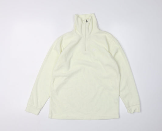 Brekka Ivory 1/4 Zip Fleece Sweatshirt XL