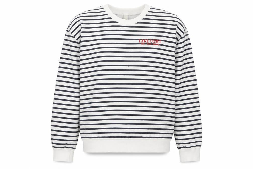 H&M Women's White Striped Sweatshirt M