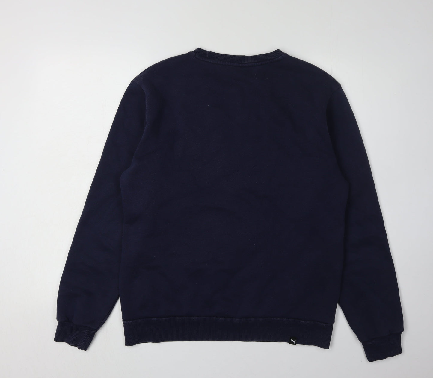 Puma Men's Blue Pullover Sweatshirt M, Crew Neck, Logo