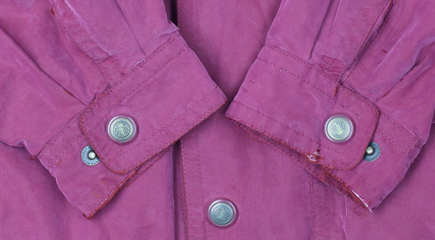 C&A Men's Red Bomber Jacket, Size L, Vintage Style