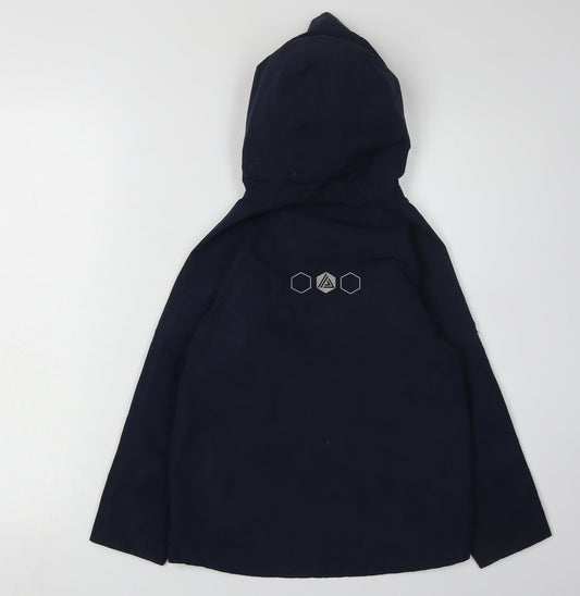 Next Boys Blue Rain Coat Size 6 Years Hooded