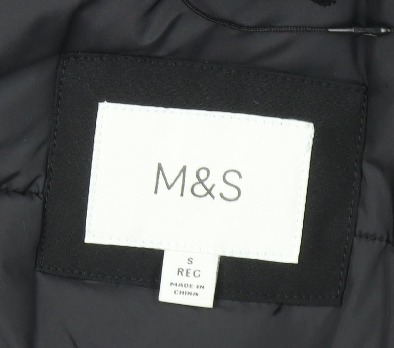 Marks and Spencer Men's Black Parka Coat S