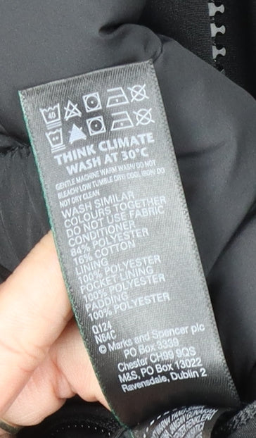 Marks and Spencer Men's Black Parka Coat S