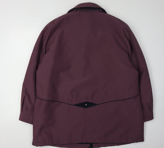 David Barry Women's Purple Mid-Length Coat Size 22