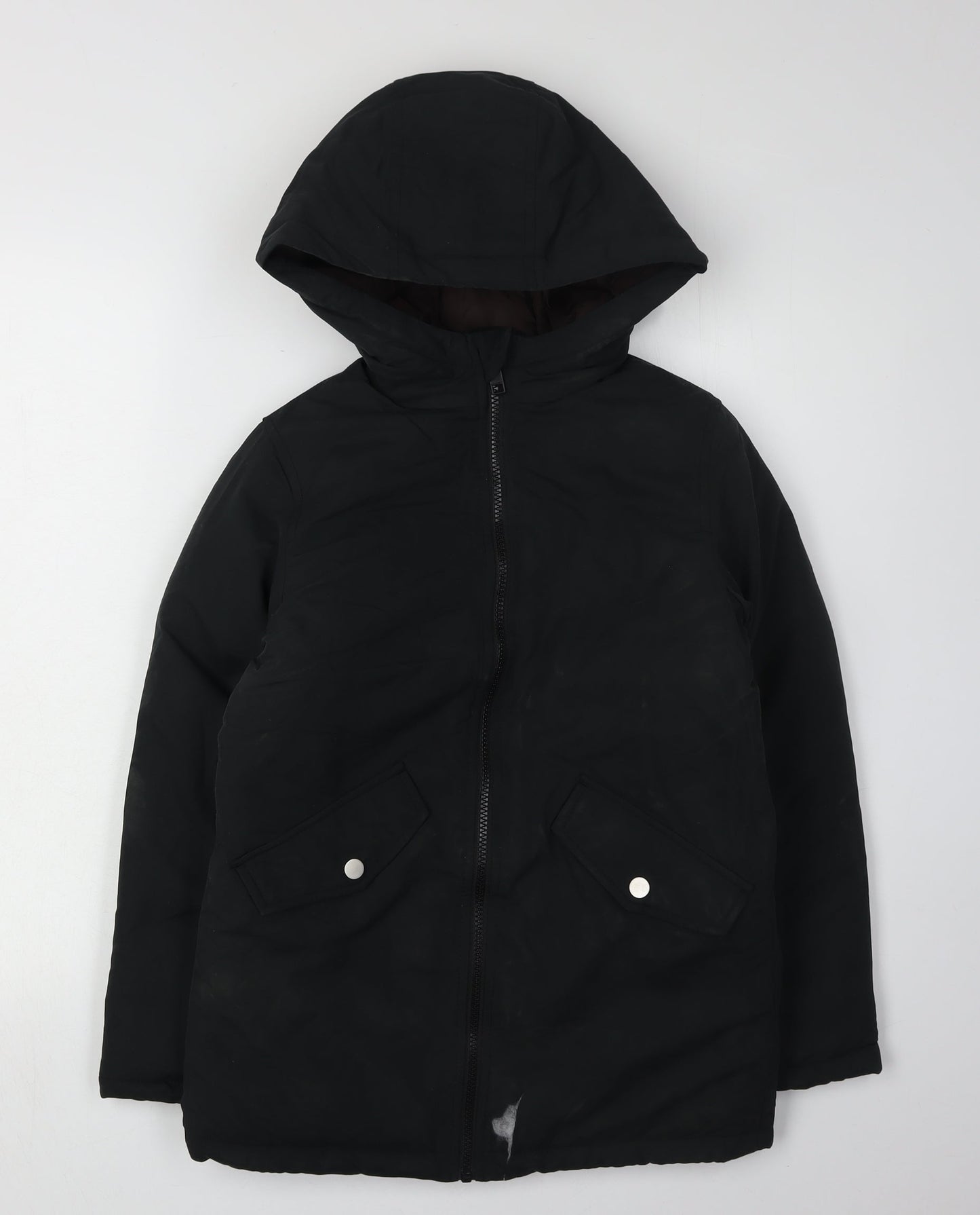 Jack & Jones Boys Black 11 Years Hooded Puffer Jacket