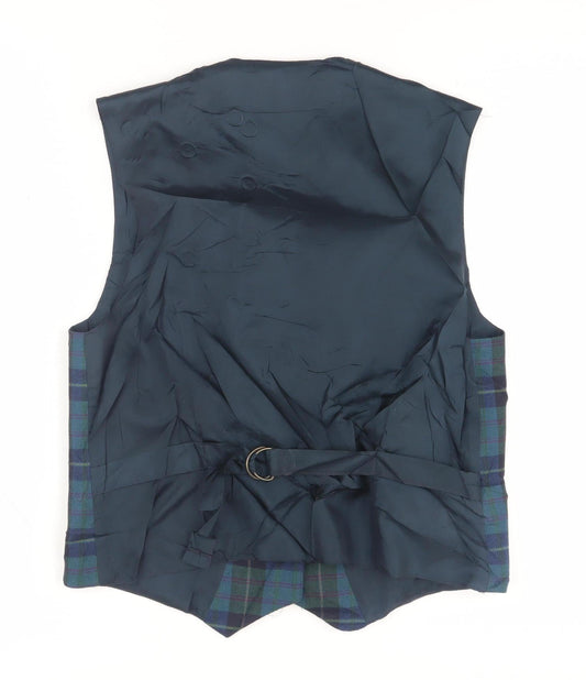 James Pringle Plaid Wool Waistcoat Unisex Size 12
