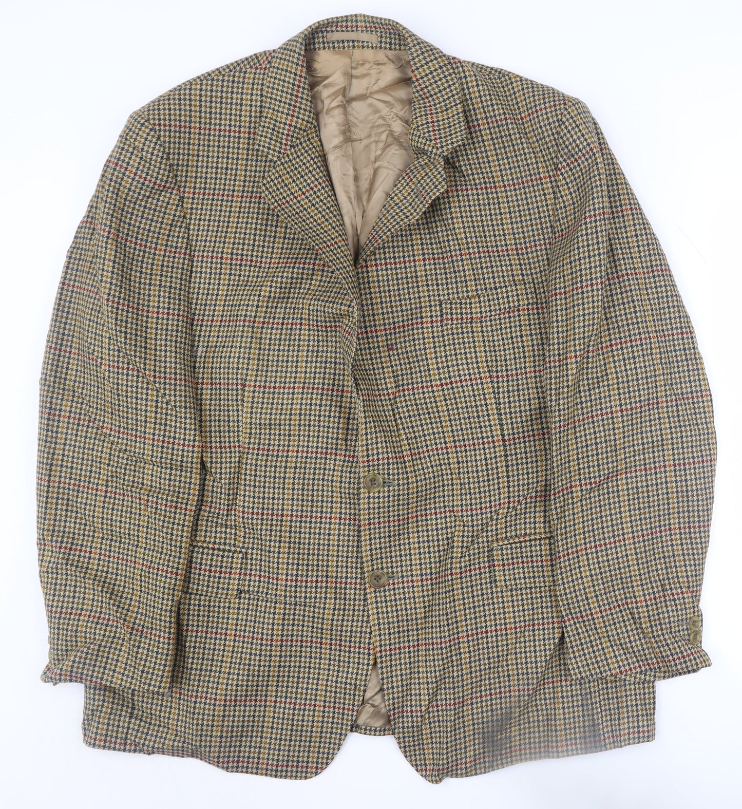 Magee Men's Multicoloured Check Tweed Blazer Size 44S