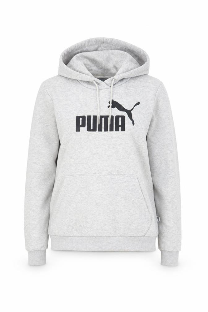 Womens UK 12 Regular PUMA Grey Pullover Hoodie