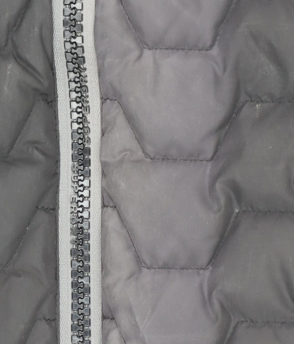 Superdry Men's Black Puffer Jacket, Size S, Hooded Winter Style